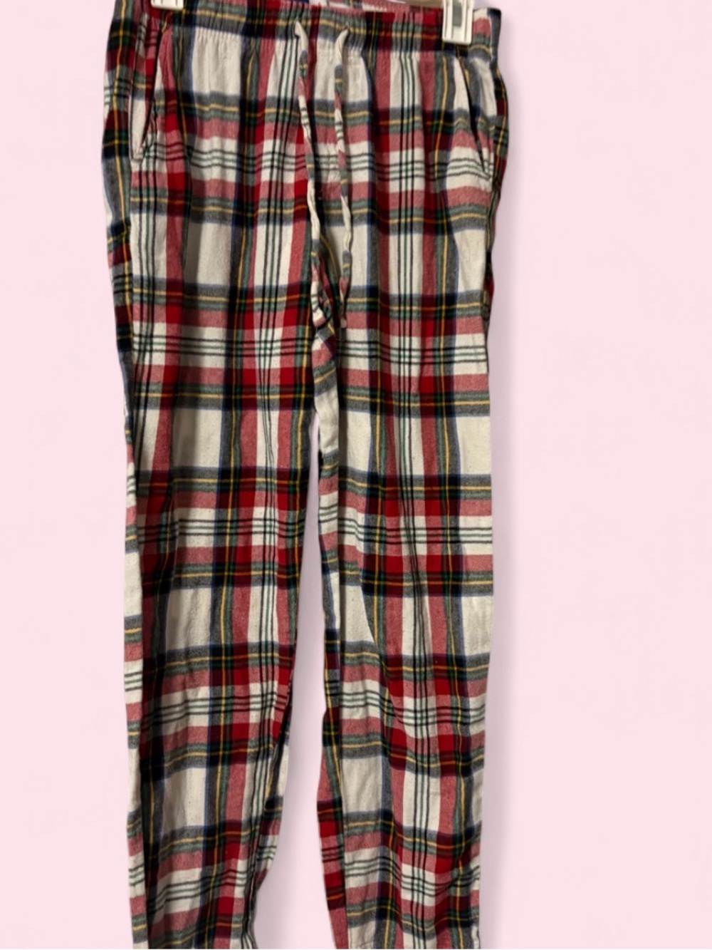 Old Navy Red & White Plaid Flannel Pants